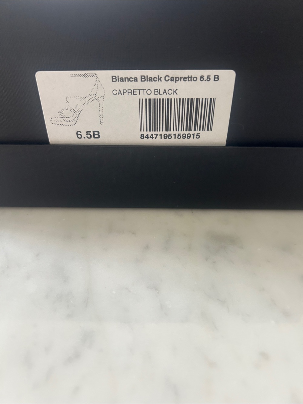 Inez Black Bianca capretto heels - Picture 8 of 8